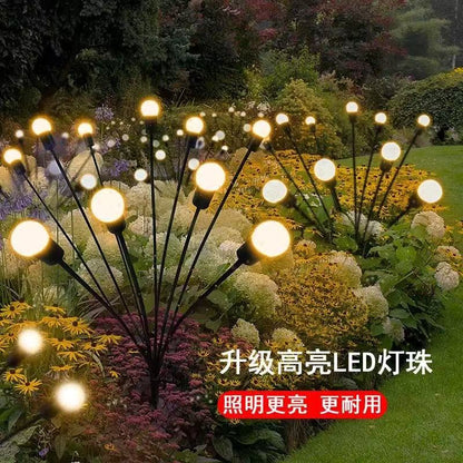 Cross-border solar lights, LED firefly string lights, lawn lights, courtyard lights, ground-mounted lights, garden decorative holiday lights