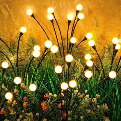 Cross-border solar lights, LED firefly string lights, lawn lights, courtyard lights, ground-mounted lights, garden decorative holiday lights