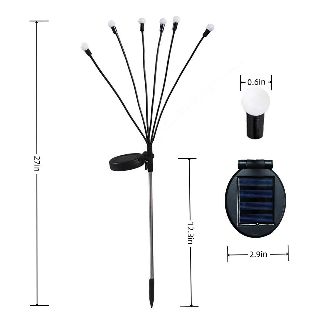 Cross-border solar lights, LED firefly string lights, lawn lights, courtyard lights, ground-mounted lights, garden decorative holiday lights