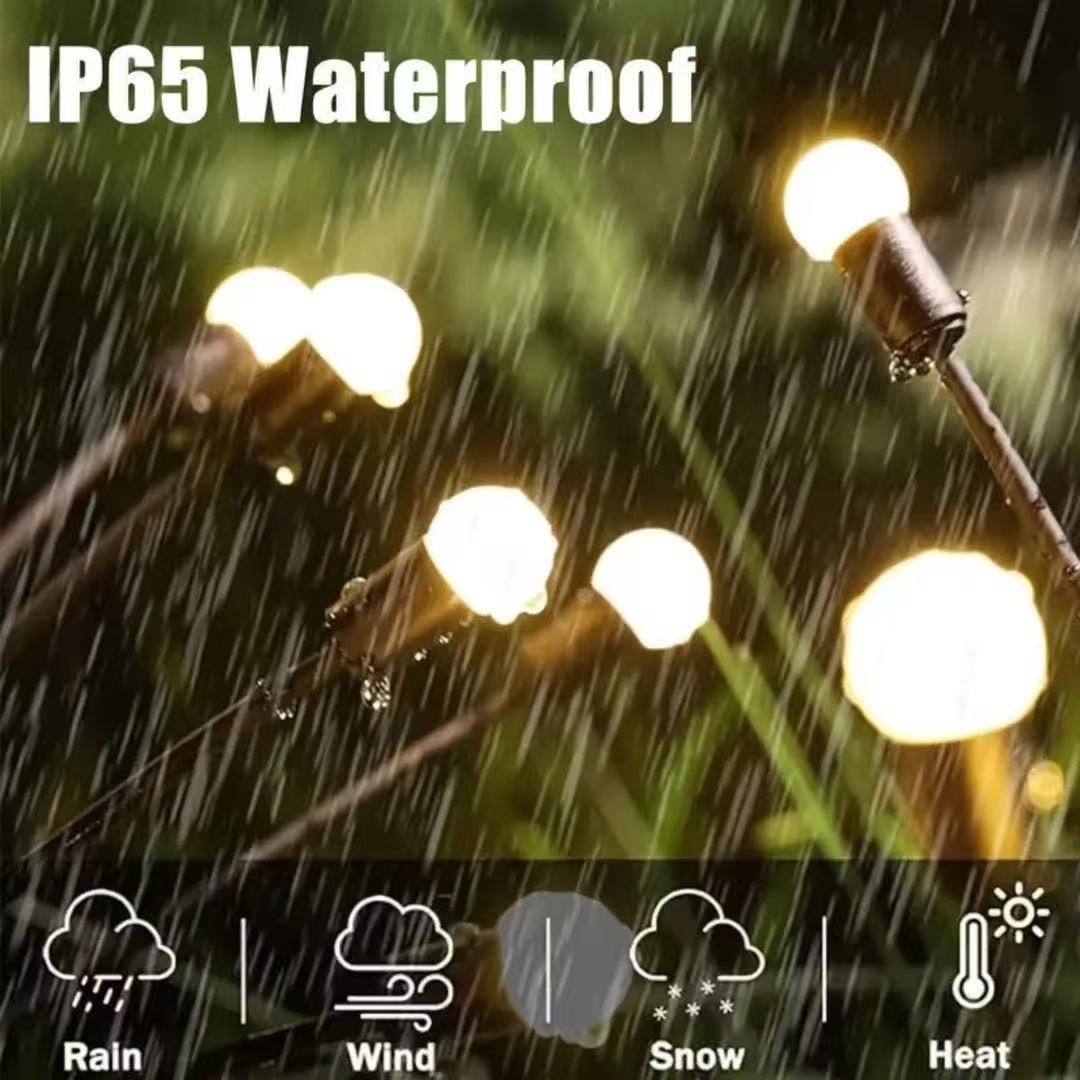 Cross-border solar lights, LED firefly string lights, lawn lights, courtyard lights, ground-mounted lights, garden decorative holiday lights