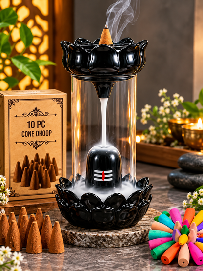 Shiva Smoke Fountain with LED Light | Mahadev Home Decor